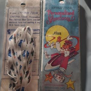 Vintage 70s Captain Zoom Personalized Shoelaces